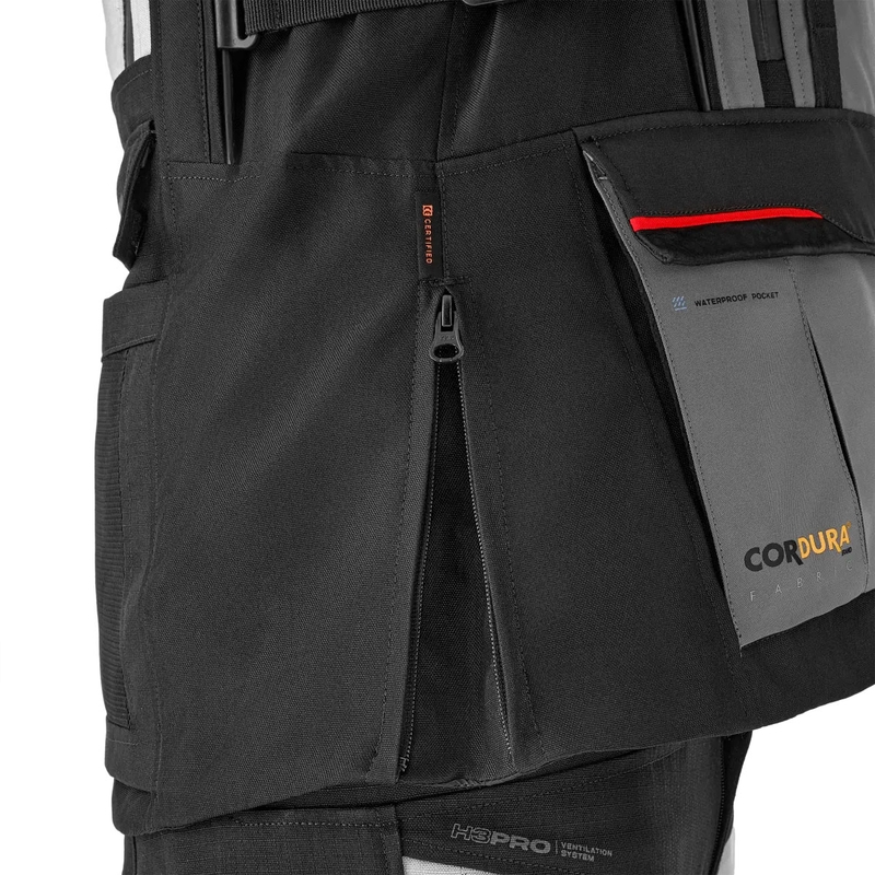 Bunda na motorku Shima Tracker světle šedá