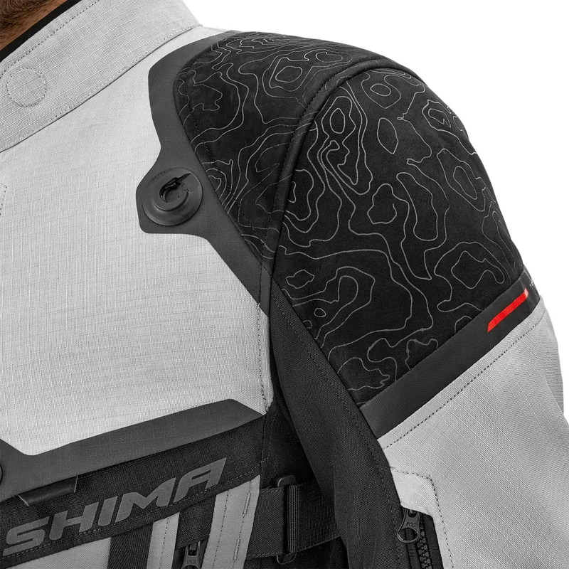 Bunda na motorku Shima Tracker světle šedá