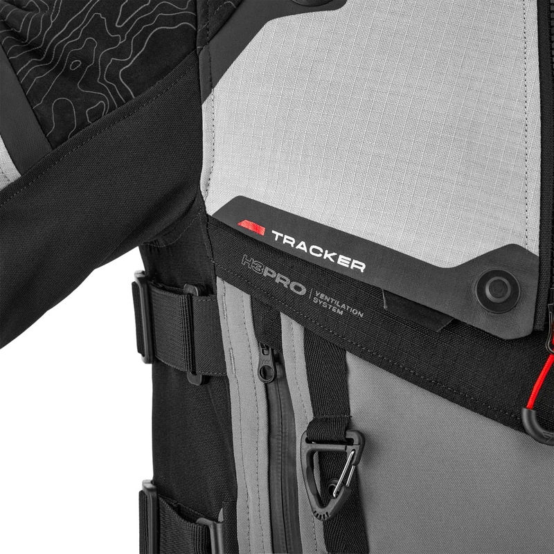 Bunda na motorku Shima Tracker světle šedá