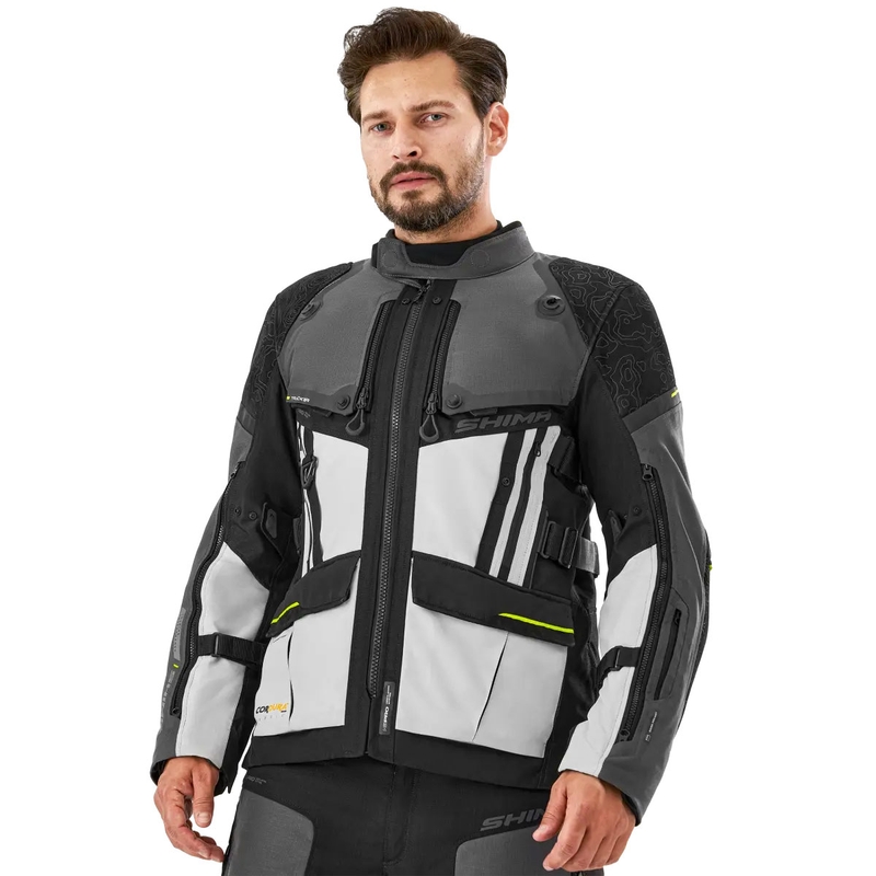 Bunda na motorku Shima Tracker šedá
