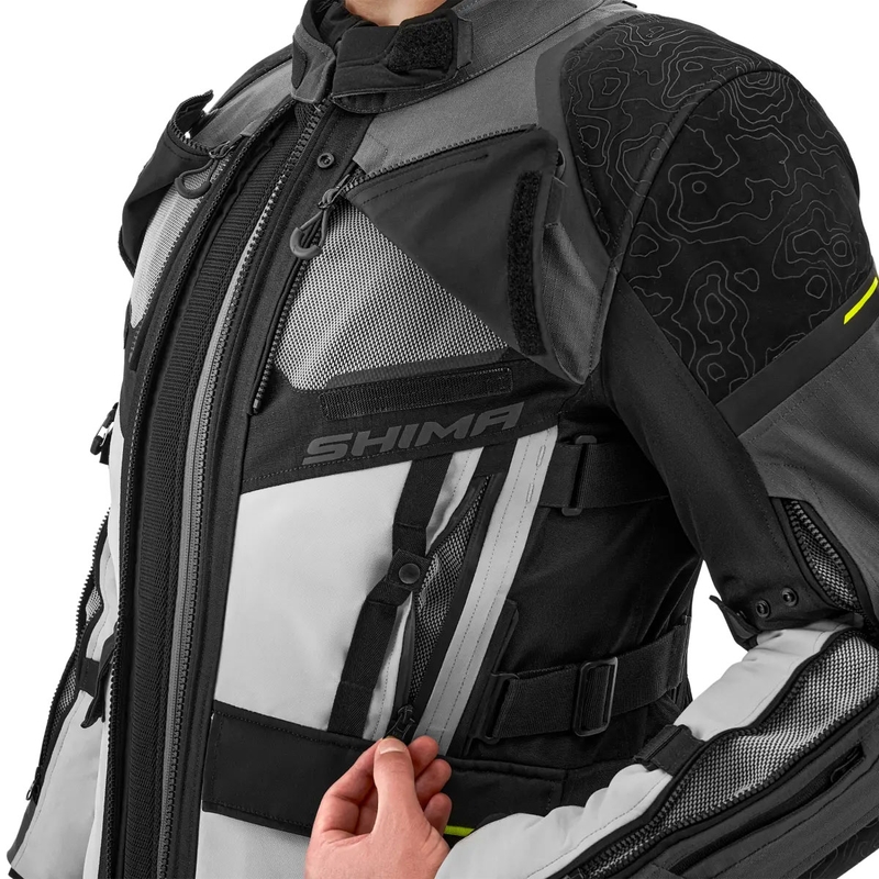 Bunda na motorku Shima Tracker šedá
