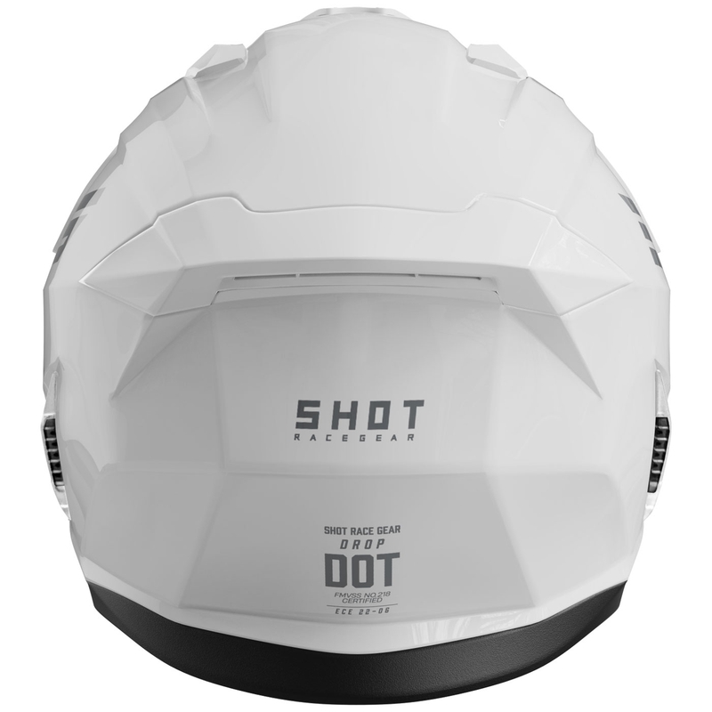 Otevřená helma na motorku Shot Drop Solid lesklá bílá