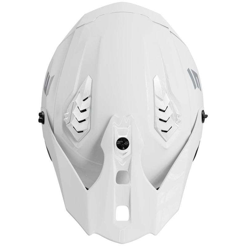 Otevřená helma na motorku Shot Drop Solid lesklá bílá