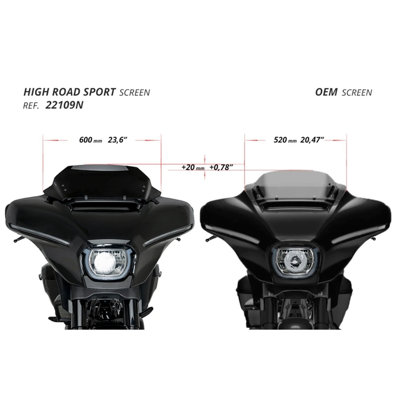 Plexi štít PUIG HIGH-ROAD SPORT kouřová