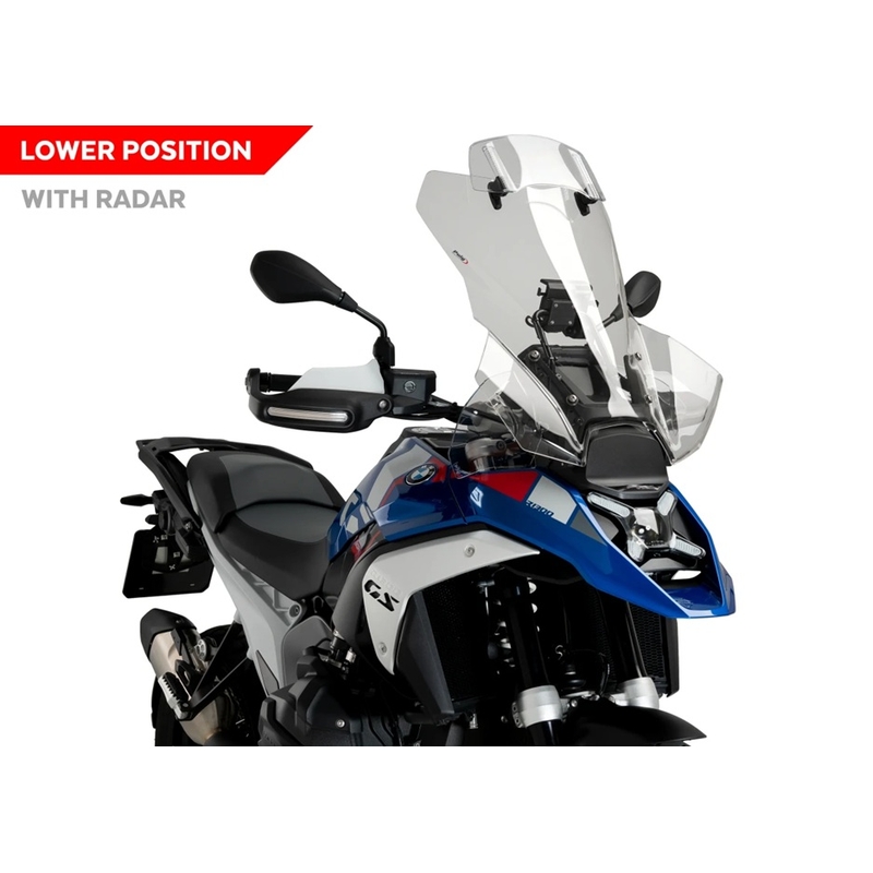 Plexi štít PUIG TOURING PLUS WITH VISOR průhledný
