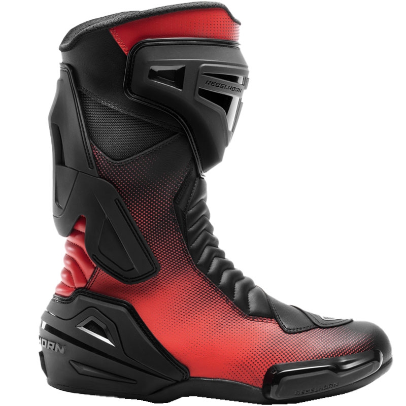 Boty na motorku Rebelhorn GTR černo-fluo červené