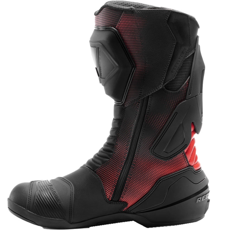 Boty na motorku Rebelhorn GTR černo-fluo červené