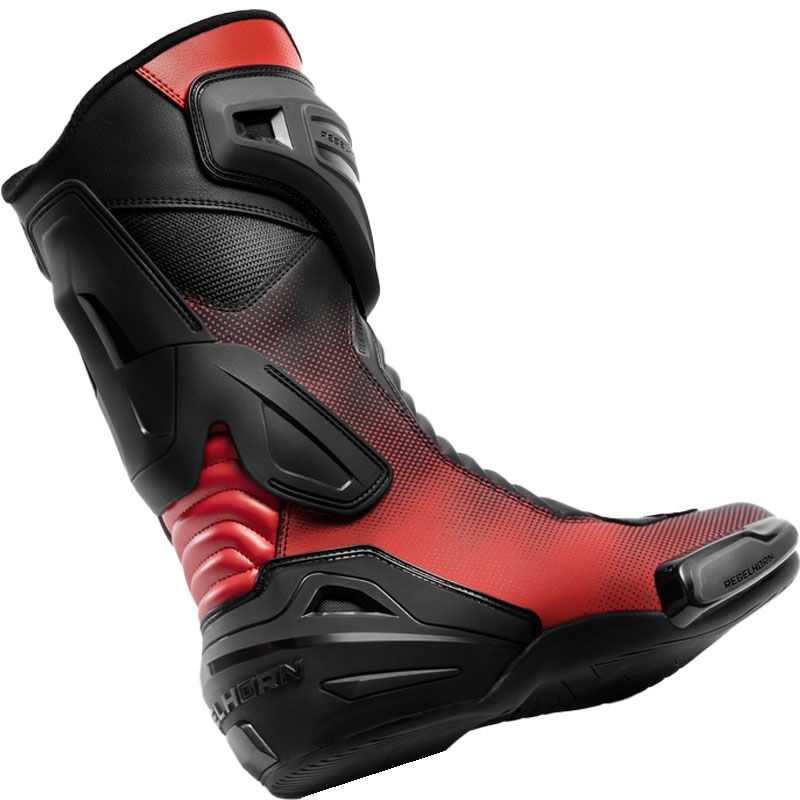 Boty na motorku Rebelhorn GTR černo-fluo červené