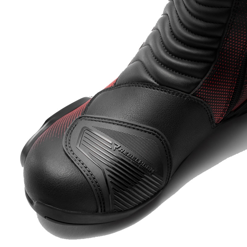 Boty na motorku Rebelhorn GTR černo-fluo červené