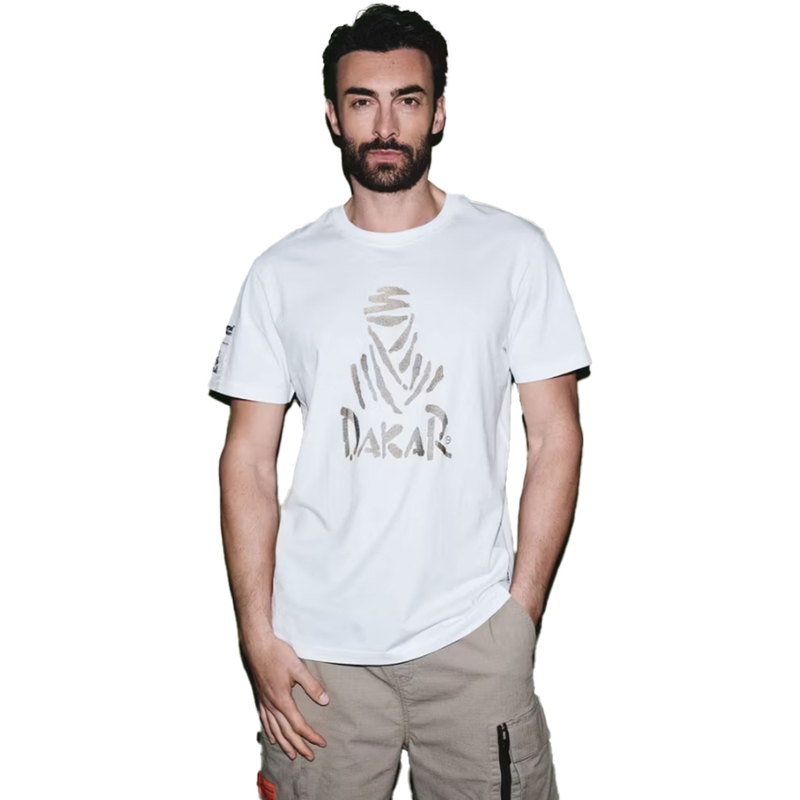Tričko Dakar DES LOGO25 bílé