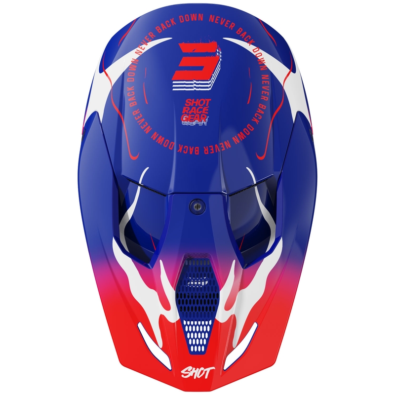 Dětská motokrosová helma Shot Furious Beast lesklá modro-červená