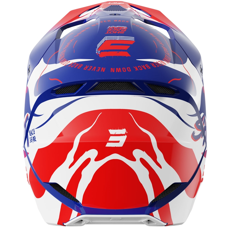 Dětská motokrosová helma Shot Furious Beast lesklá modro-červená