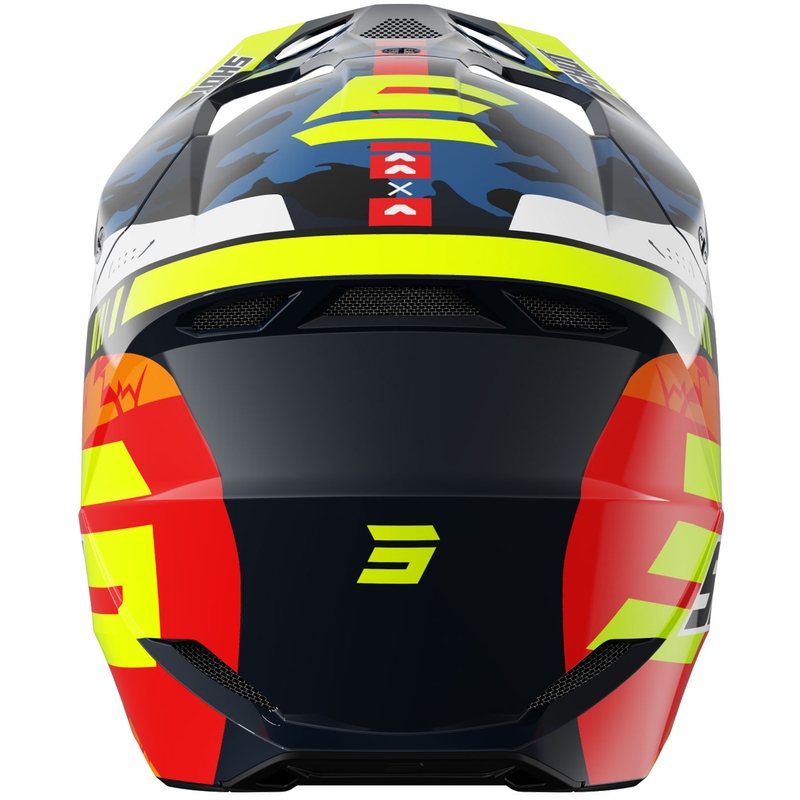 Dětská motokrosová helma Shot Furious Flash lesklá modro-fluo žlutá