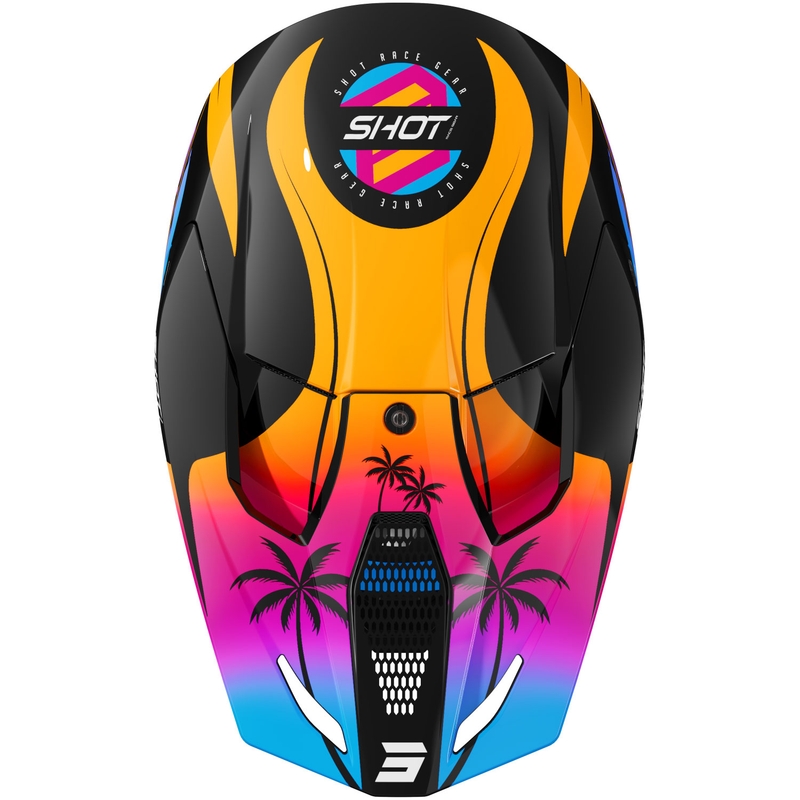 Dětská motokrosová helma Shot Furious Miami lesklá oranžová