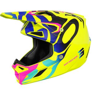 Dětská motokrosová helma Shot Speed Ghost lesklá fluo žlutá