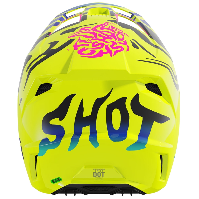 Dětská motokrosová helma Shot Speed Ghost lesklá fluo žlutá