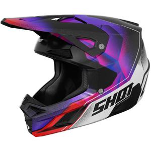 Dětská motokrosová helma Shot Speed Olymp perletově fialová