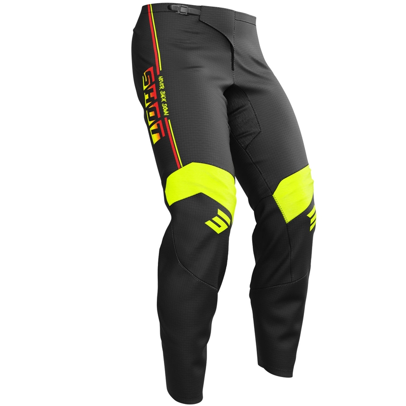 Dětské motokrosové kalhoty Shot Draw Block fluo žluté