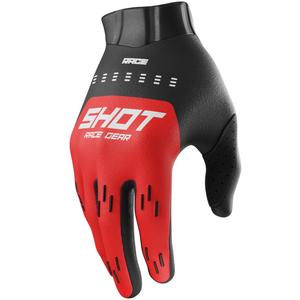 Dětské motokrosové rukavice Shot Race Evo červené
