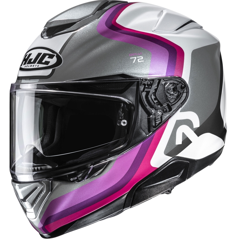 Integrální helma na motorku HJC RPHA 72 Ernem MC8 šedo-růžovo-fialová