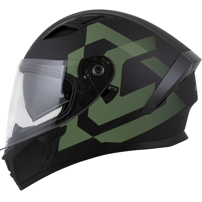 Integrální helma na motorku Cassida Orbit Grind matná černo-tmavě zelená