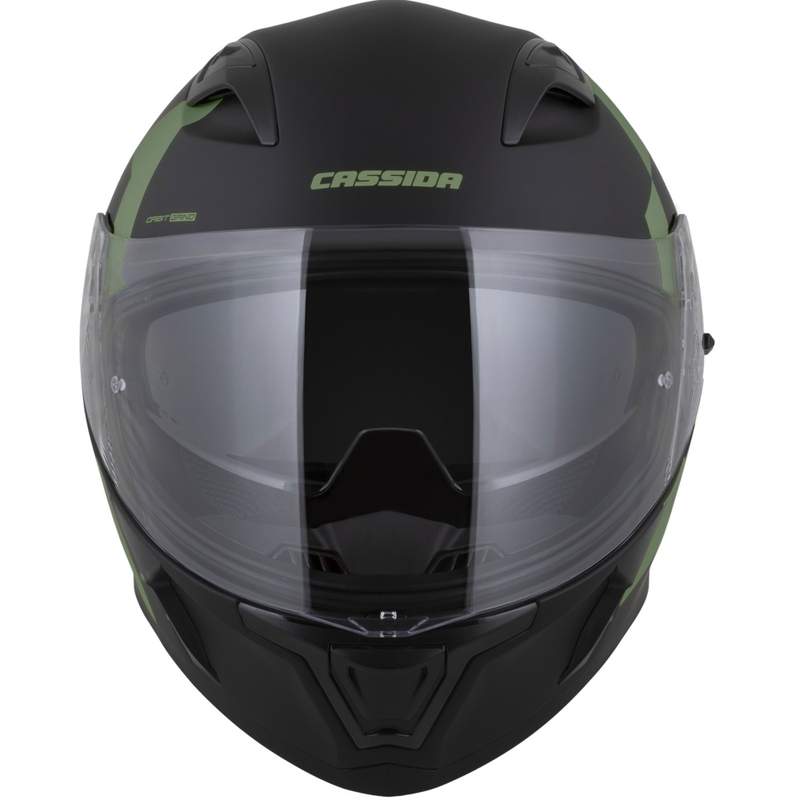 Integrální helma na motorku Cassida Orbit Grind matná černo-tmavě zelená