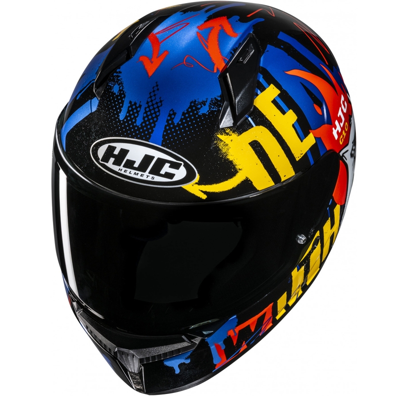 Dětská integrální helma na motorku HJC C10 Fop MC23 černo-modro-červená