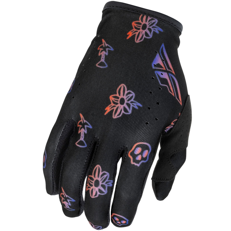 Motokrosové rukavice FLY Racing - USA Lite Outline černo-červeno-fialové