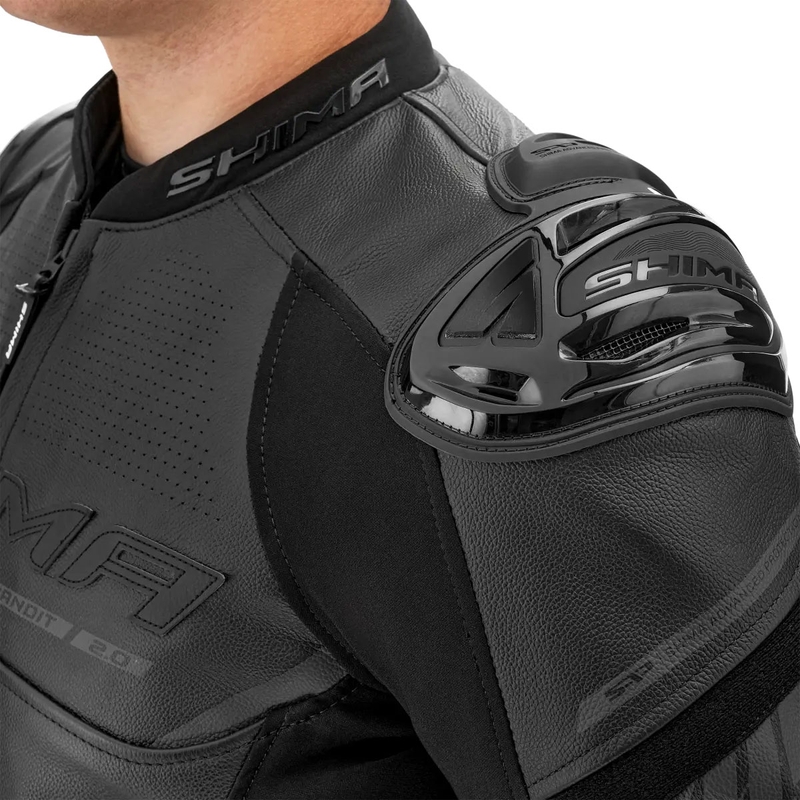 Kožená bunda na motorku Shima Bandit 2.0 černo-černá