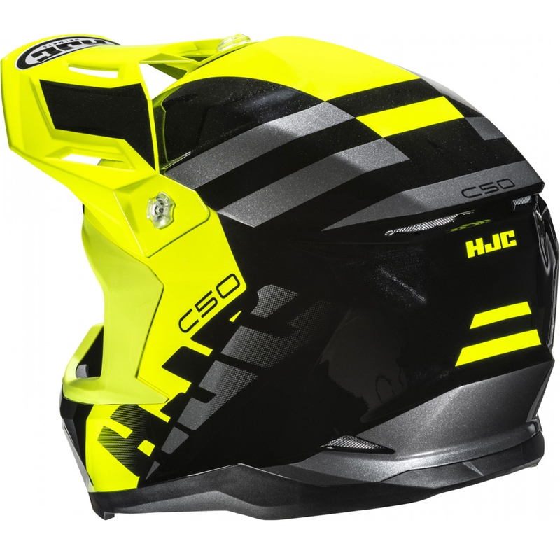 Motokrosová helma HJC C50 Mirage MC3H černo-fluo žluto-šedá