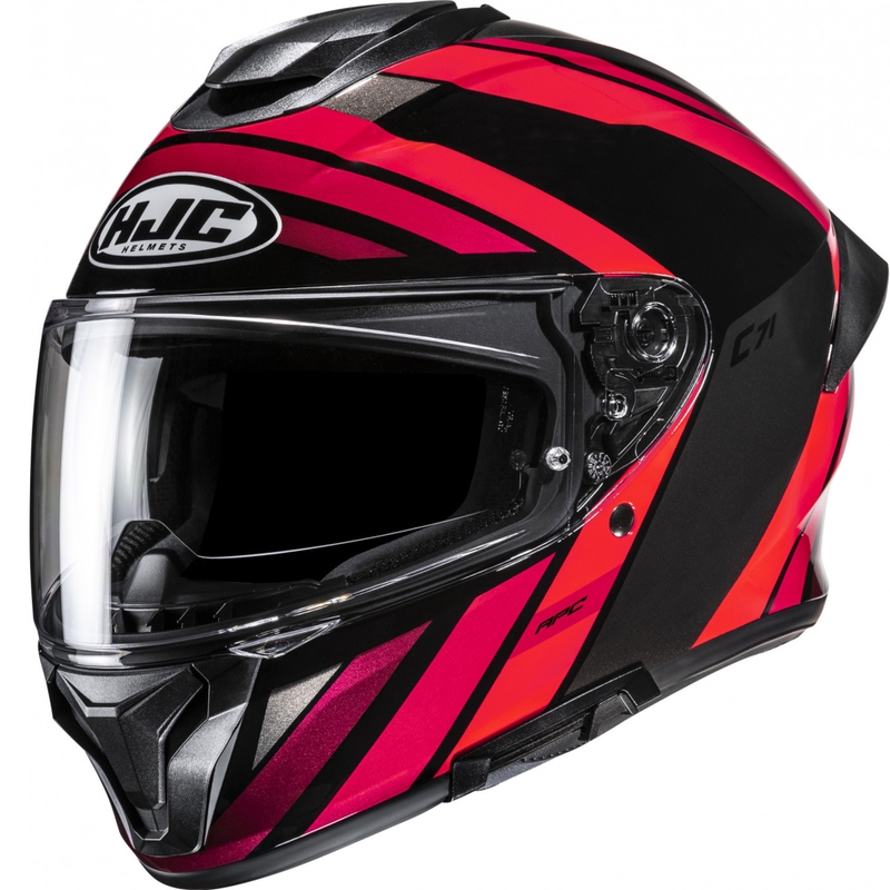 Integrální helma na motorku HJC C71 Faber MC1 černo-červená