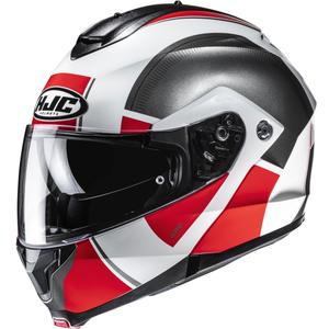Výklopná helma na motorku HJC C91N Jyn MC1 černo-bílo-červená