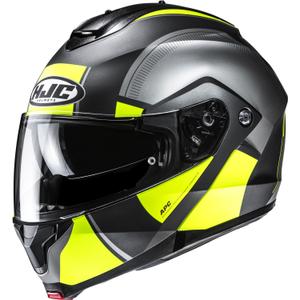 Výklopná helma na motorku HJC C91N Jyn MC3HSF černo-šedo-fluo žlutá