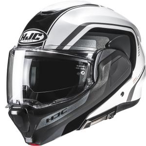 Překlápěcí helma na motorku HJC F100 Reff MC1 černo-bílá