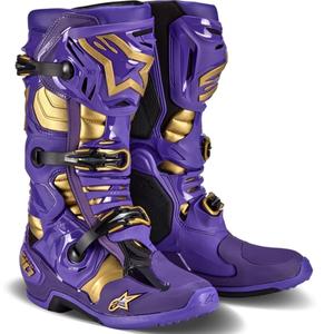 Boty na motorku Alpinestars Tech 10 Limitovaná Edice Champ fialovo-zlaté