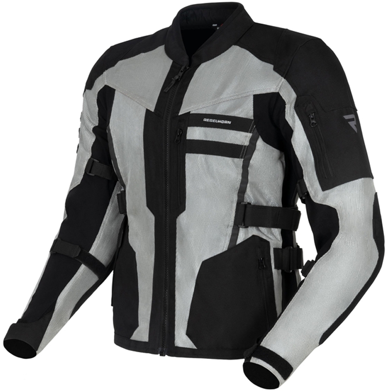 Bunda na motorku Rebelhorn Scandal II stříbrno-černá