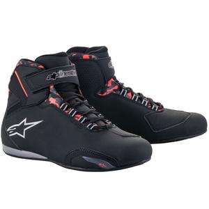 Boty na motorku Alpinestars Sektor Waterproof černo-červeno-šedo-camo