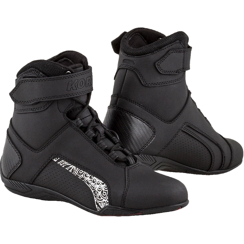 Dámské boty na motorku Kore Velcro 2.0 černo-bílé