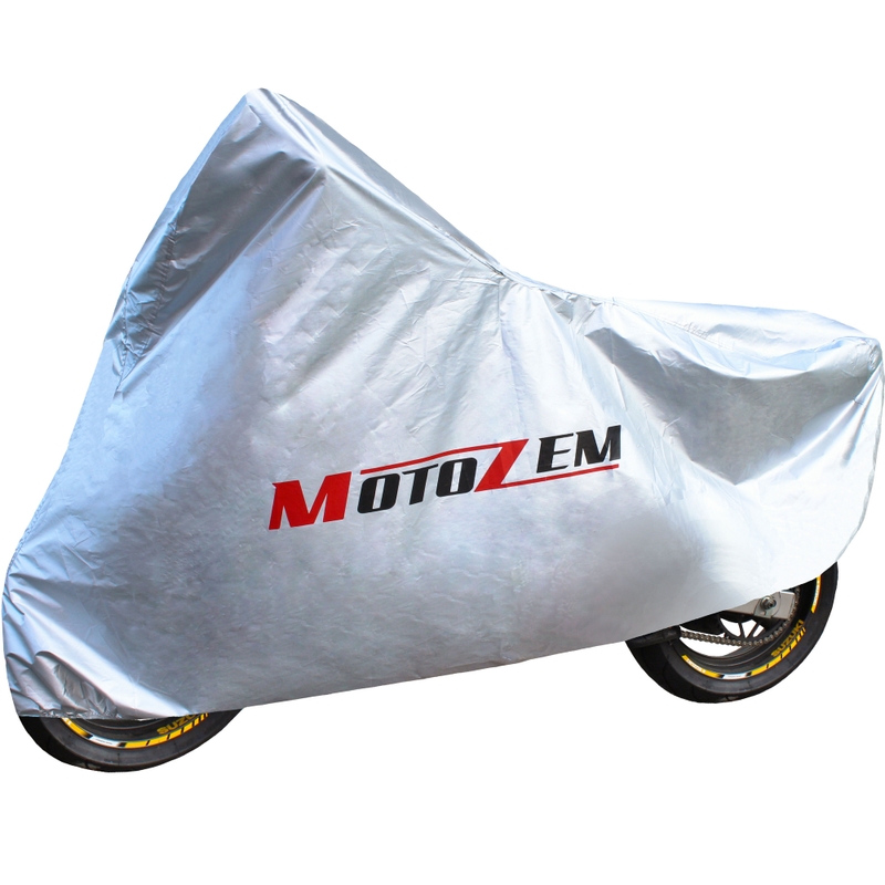 Plachta na motorku MotoZem - stříbrná