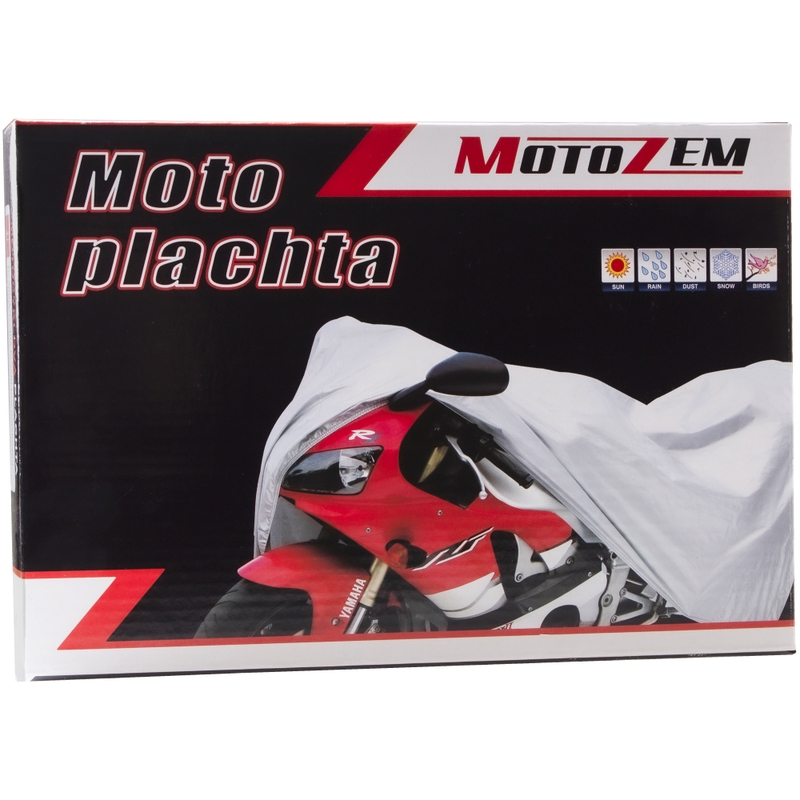 Plachta na motorku MotoZem - stříbrná