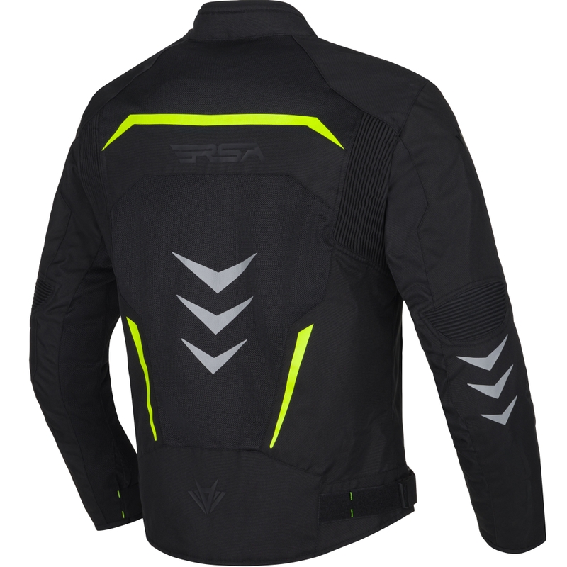 Bunda na motorku RSA Runway černo-fluo žlutá