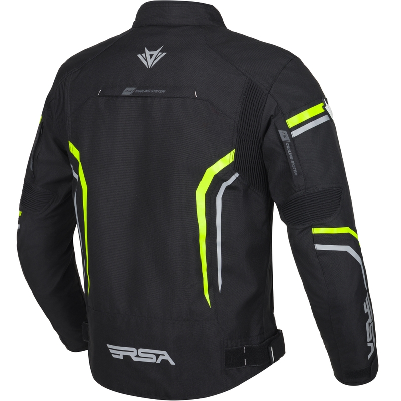 Bunda na motorku RSA Compact 2 černo-šedo-fluo žlutá