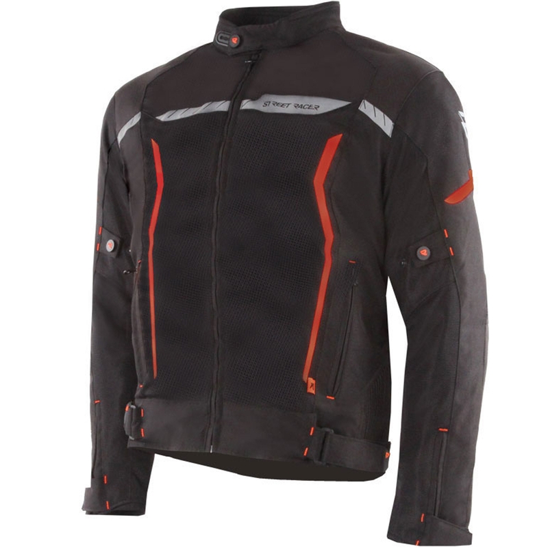 Bunda na motorku Street Racer Flex Air černo-červená