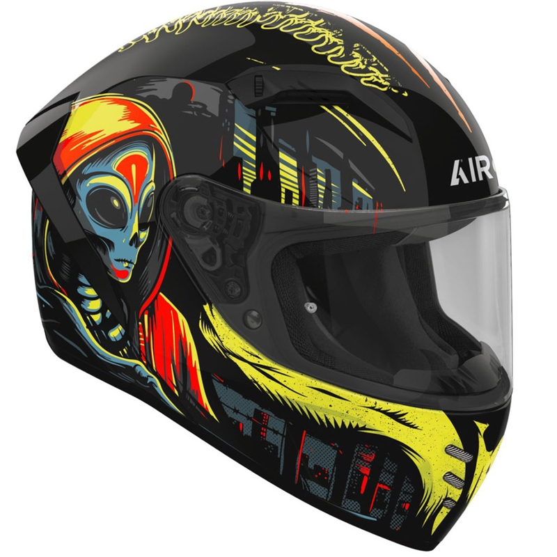 Integrální helma na motorku Airoh CONNOR Double Face lesklá černo-žlutá