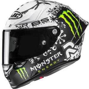 Integrální helma na motorku HJC RPHA 1 V2 CARBON Snow Diablo MC10SF černo-bílá