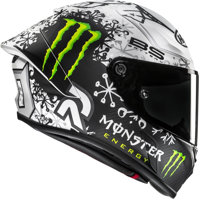 Integrální helma na motorku HJC RPHA 1 V2 CARBON Snow Diablo MC10SF černo-bílá