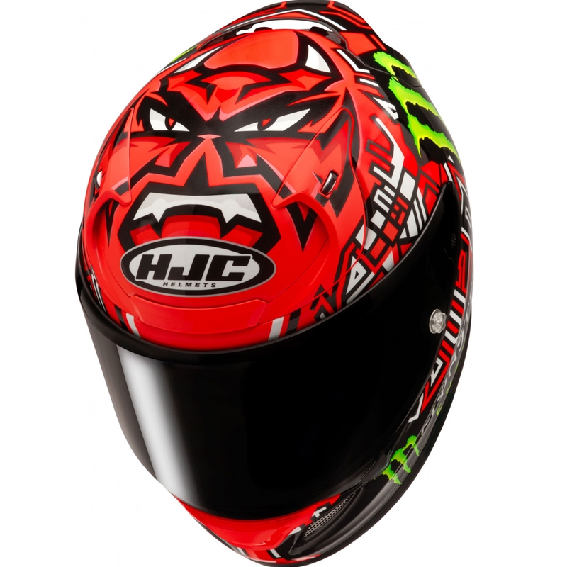 Integrální helma na motorku HJC RPHA 12 Quartararo Replica II MC1 červeno-černá