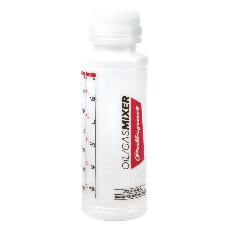 Nádoba na míchání oleje POLISPORT PROOCTANE 250ml (sada 10 ks) čirá barva