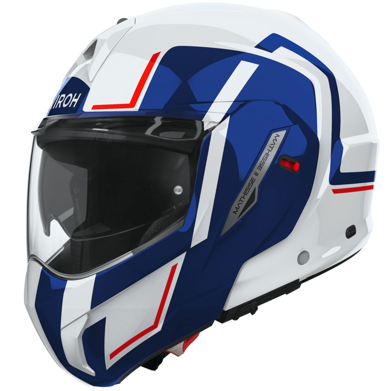 Překlápěcí helma na motorku Airoh Mathisse 2 Genius lesklá modro-červená