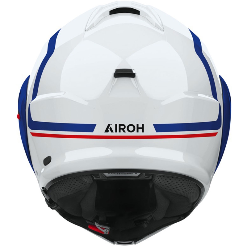 Překlápěcí helma na motorku Airoh Mathisse 2 Genius lesklá modro-červená